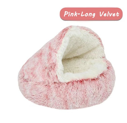 Plush Cat Bed for Indoor Cats – Soft, Cozy, and Machine Washable
