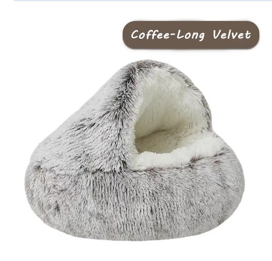 Plush Cat Bed for Indoor Cats – Soft, Cozy, and Machine Washable