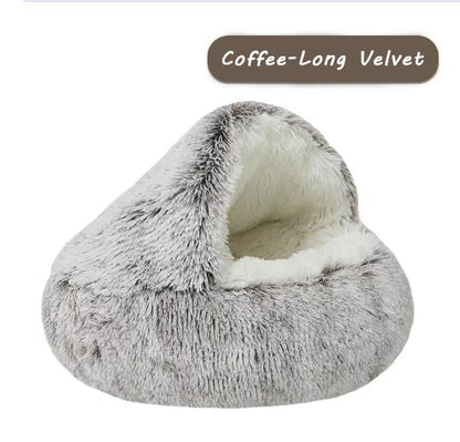 Plush Cat Bed for Indoor Cats – Soft, Cozy, and Machine Washable