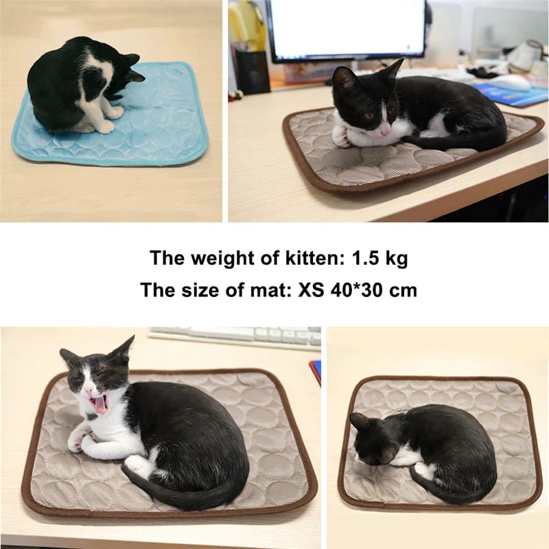 Foldable Cooling Mat for Dogs & Cats – Summer Crate Pad for Indoor or Travel Use