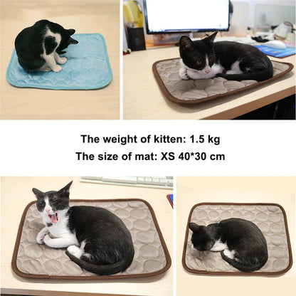 Foldable Cooling Mat for Dogs & Cats – Summer Crate Pad for Indoor or Travel Use