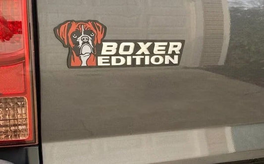 dog sticker on car with cute laser cut