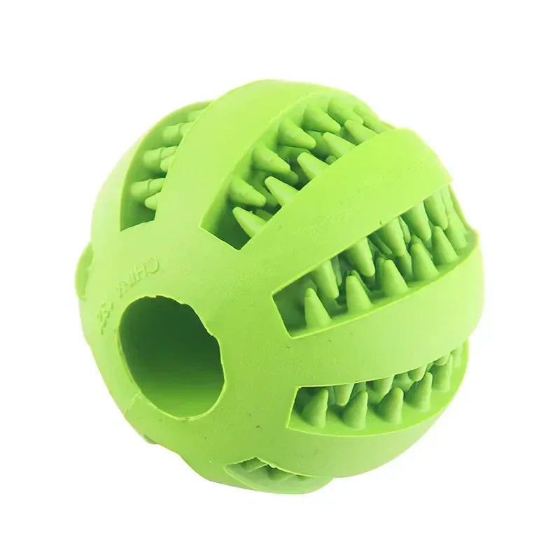 Dog chew treat ball that dispenses food during play