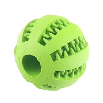 Dog chew treat ball that dispenses food during play