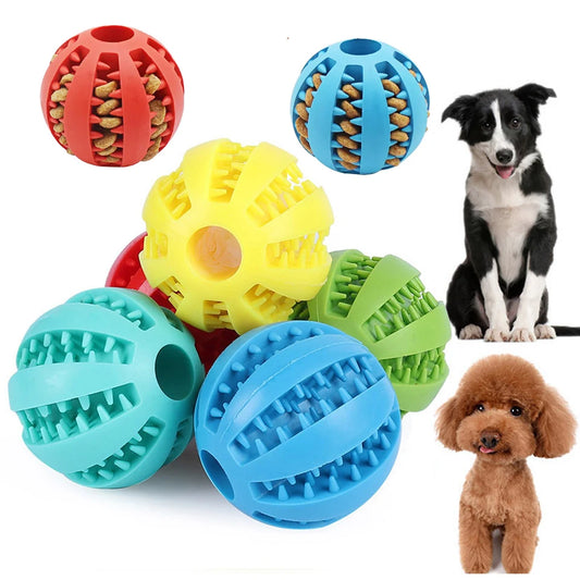 Dog treat ball filled with kibble and snacks