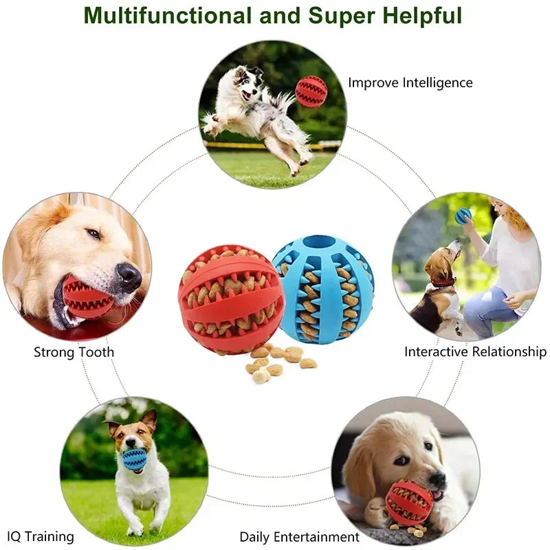 Soft textured dog treat ball that is safe for chewing