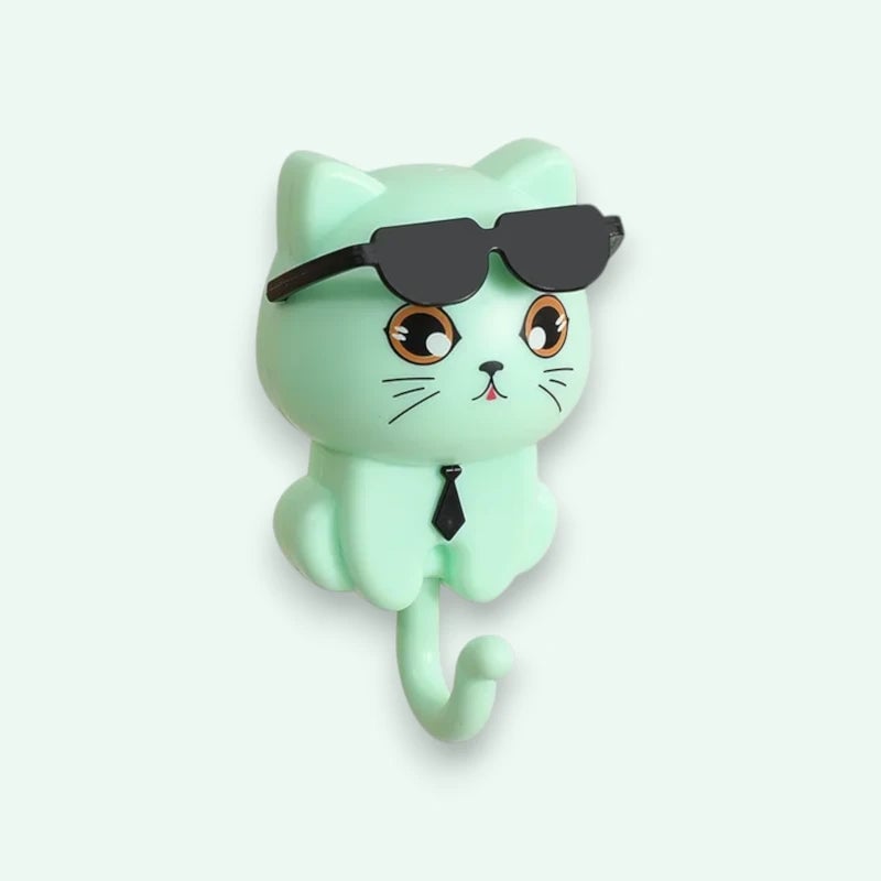 Cool Cat Key Holder – Wall-Mounted Hook for Cat Lovers & Key Storage