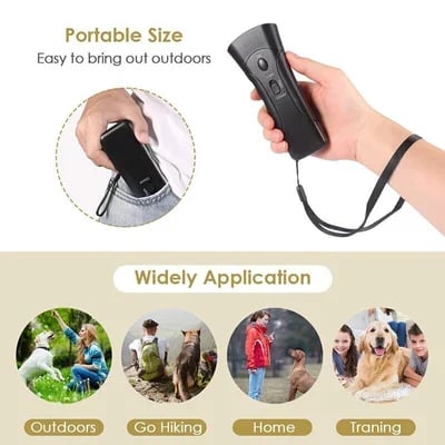 Ultrasonic Anti Barking Dog Device – Handheld Bark Control & Dog Repeller