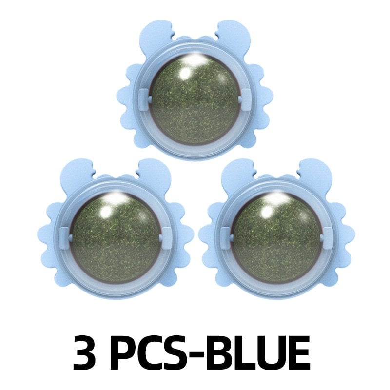 Catnip Balls for Cats – Lickable Natural Wall-Mounted Toy for Anxiety & Boredom Relief