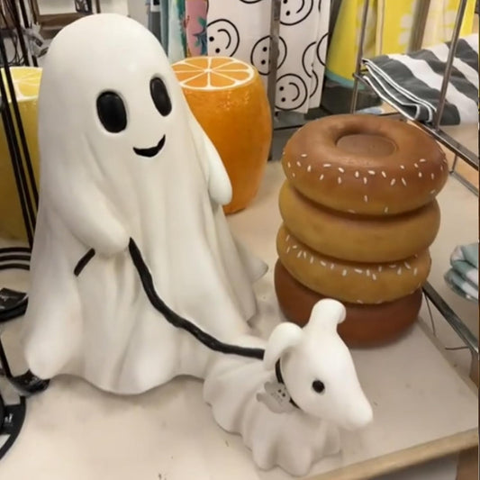 ghost dog halloween statue for yard