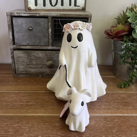 spooky ghost dog decoration for outdoor lawn