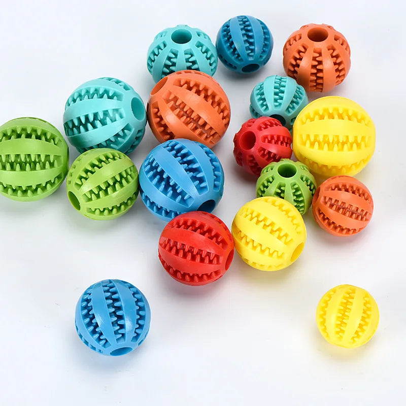 Interactive dog treat balls in multiple color options