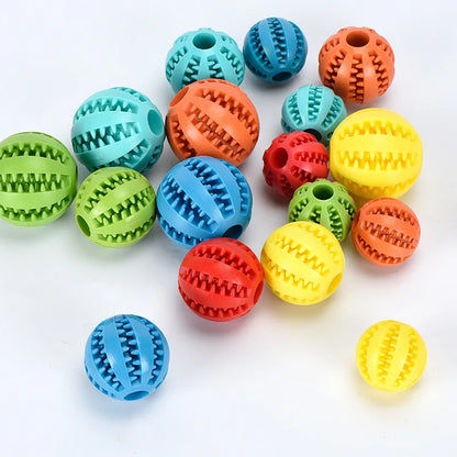 Interactive dog treat balls in multiple color options