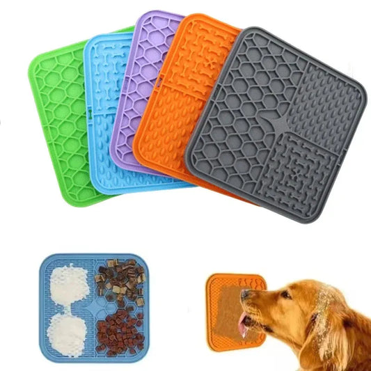 Lick bowl for dogs used during bath time