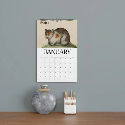 funny medieval cat calendar 2025 for cat lovers