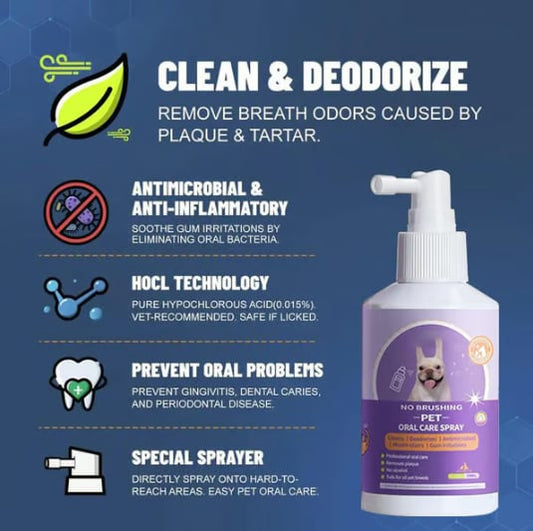 no brush dog dental spray with natural formula