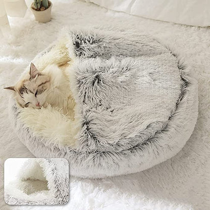 soft plush cat bed for indoor cats