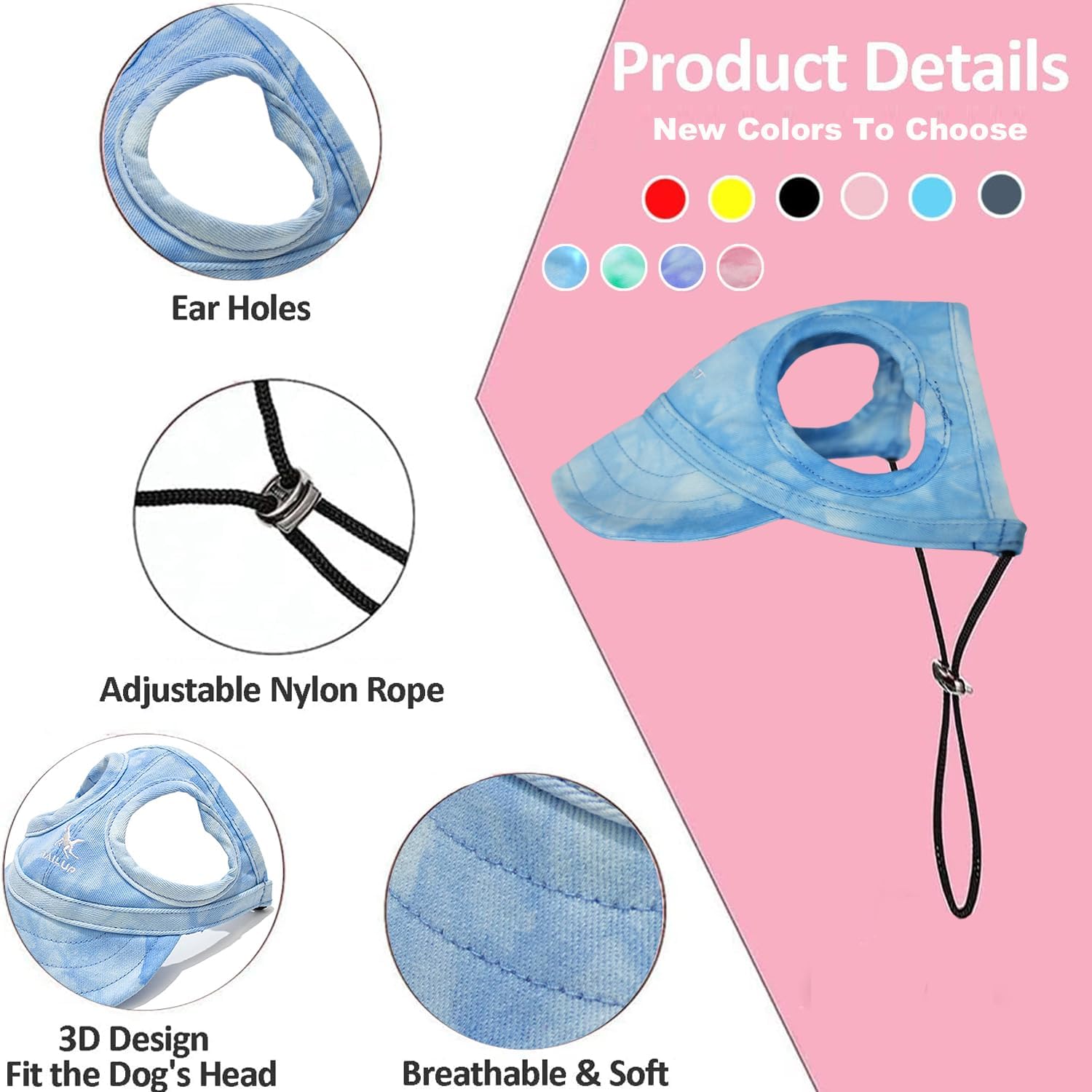 UV dog sun hat for small and medium dogs